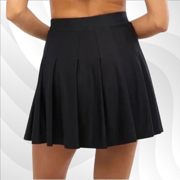 2/$50 WeWoreWhat Solid Black Pleated Tennis Skort Size S NWT - Picture 2 of 8